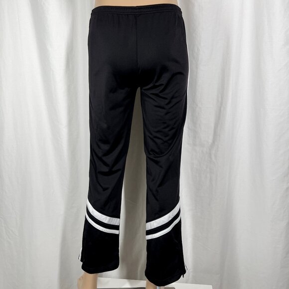 ASICS Women's Small Black White Stripe Athletic Training Warm-Up Track Pants - Picture 4 of 7